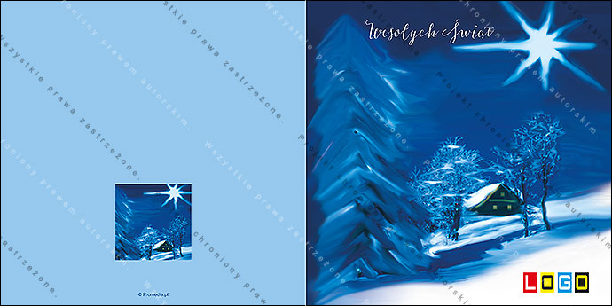 Kartka świąteczna - wzór BN2-018, strony zewnętrzne - awers