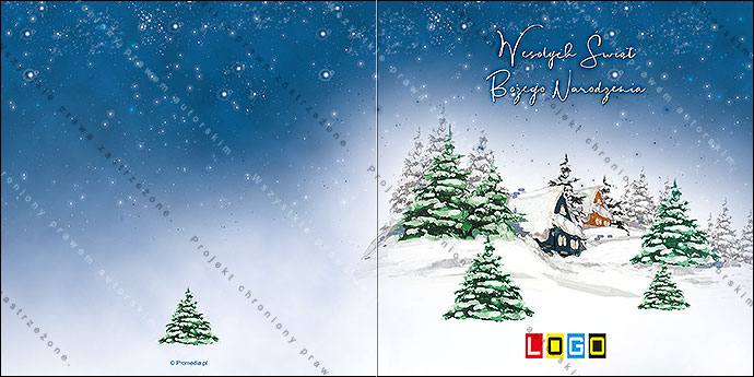 Kartka świąteczna - wzór BN2-021, strony zewnętrzne - awers