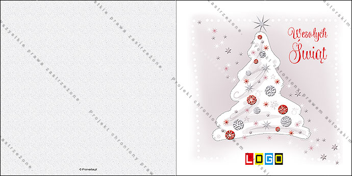 Kartka świąteczna - wzór BN2-024, strony zewnętrzne - awers