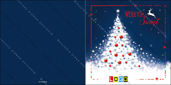 Kartka świąteczna - wzór BN2-035, strony zewnętrzne - awers