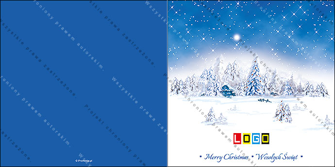 Kartka świąteczna - wzór BN2-041, strony zewnętrzne - awers