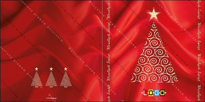Kartka świąteczna - wzór BN2-042, strony zewnętrzne - awers