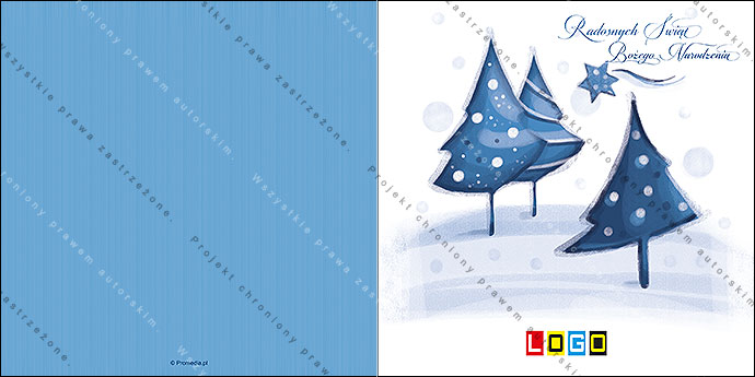Kartka świąteczna - wzór BN2-053, strony zewnętrzne - awers