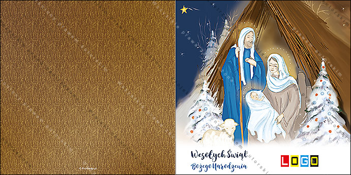 Kartka świąteczna - wzór BN2-057, strony zewnętrzne - awers
