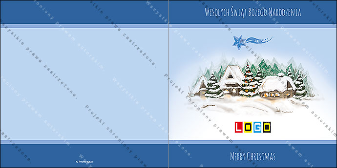 Kartka świąteczna - wzór BN2-058, strony zewnętrzne - awers