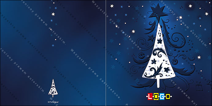 Kartka świąteczna - wzór BN2-059, strony zewnętrzne - awers