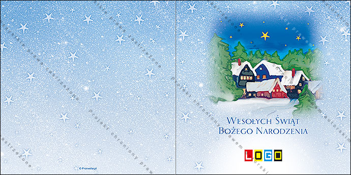 Kartka świąteczna - wzór BN2-060, strony zewnętrzne - awers