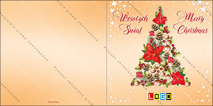 Kartka świąteczna - wzór BN2-063, strony zewnętrzne - awers
