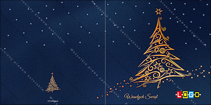 Kartka świąteczna - wzór BN2-064, strony zewnętrzne - awers