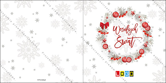 Kartka świąteczna - wzór BN2-067, strony zewnętrzne - awers