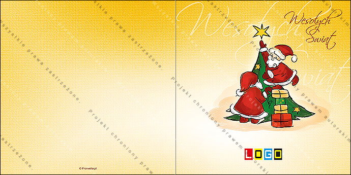Kartka świąteczna - wzór BN2-071, strony zewnętrzne - awers
