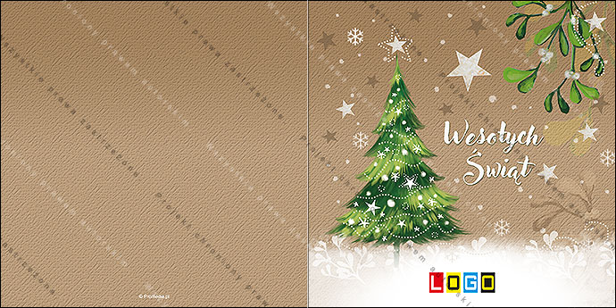 Kartka świąteczna - wzór BN2-072, strony zewnętrzne - awers