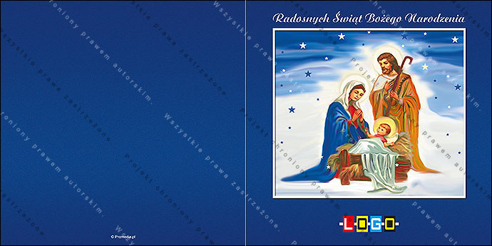 Kartka świąteczna - wzór BN2-074, strony zewnętrzne - awers