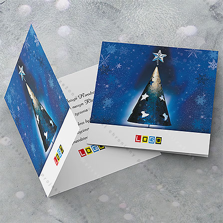karnet świąteczny - wzór BN2-076, wizualizacja kartki świątecznej z LOGO