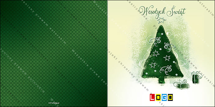 Kartka świąteczna - wzór BN2-077, strony zewnętrzne - awers