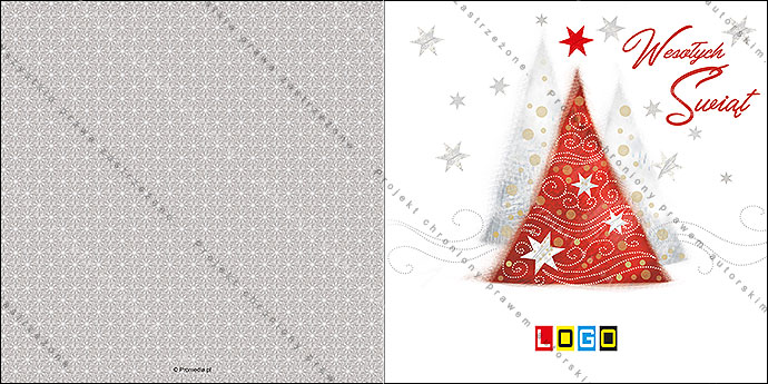 Kartka świąteczna - wzór BN2-085, strony zewnętrzne - awers