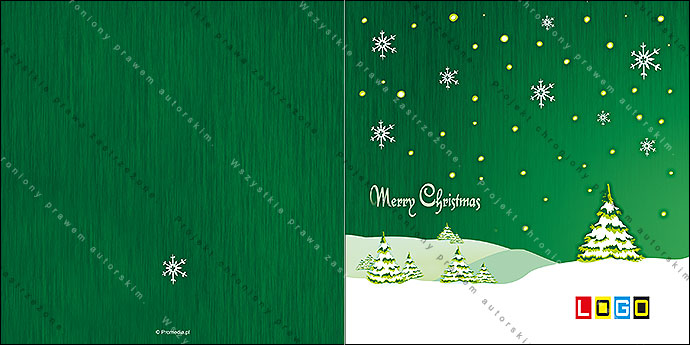 Kartka świąteczna - wzór BN2-092, strony zewnętrzne - awers