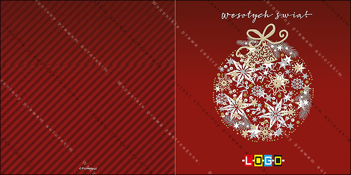 Kartka świąteczna - wzór BN2-094, strony zewnętrzne - awers