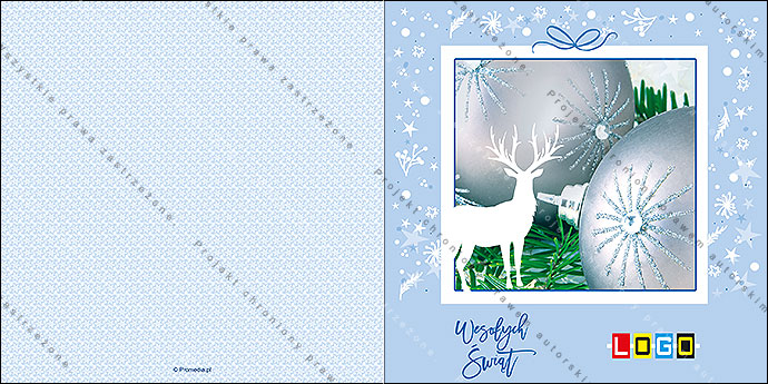 Kartka świąteczna - wzór BN2-096, strony zewnętrzne - awers