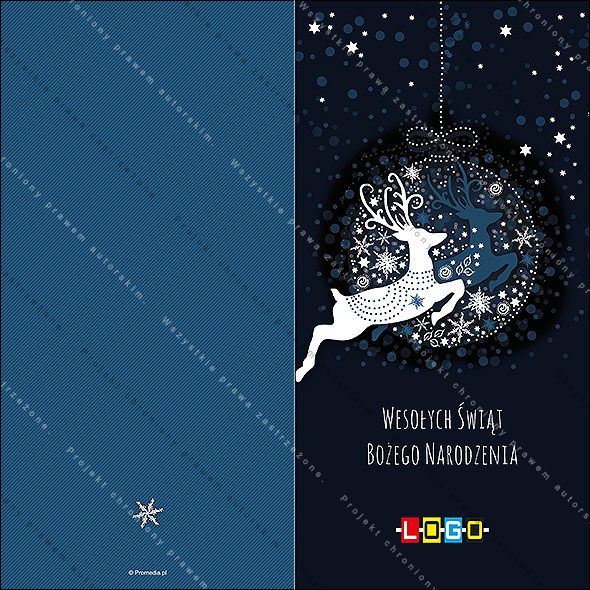 Karnet świąteczny - wzór BN3-002, strony zewnętrzne - awers