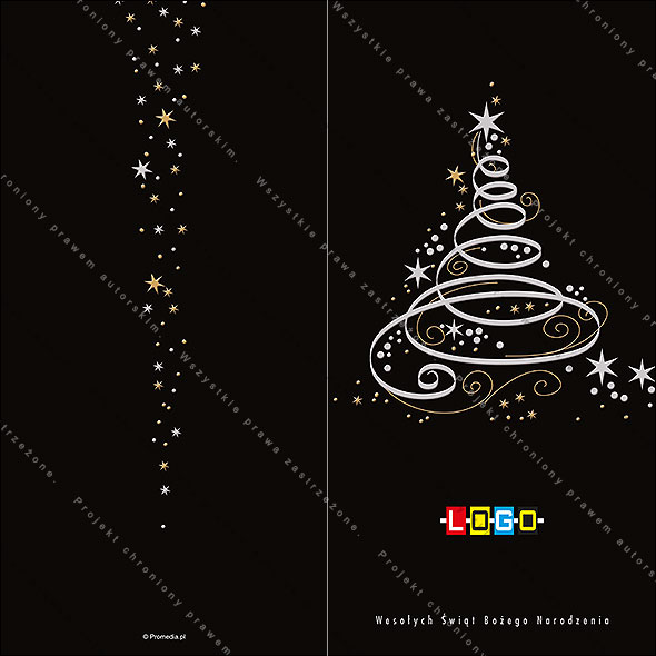 Karnet świąteczny - wzór BN3-005, strony zewnętrzne - awers