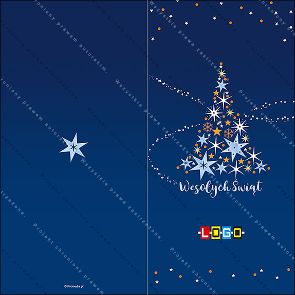 Karnet świąteczny - wzór BN3-008, strony zewnętrzne - awers