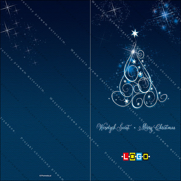 Karnet świąteczny - wzór BN3-010, strony zewnętrzne - awers