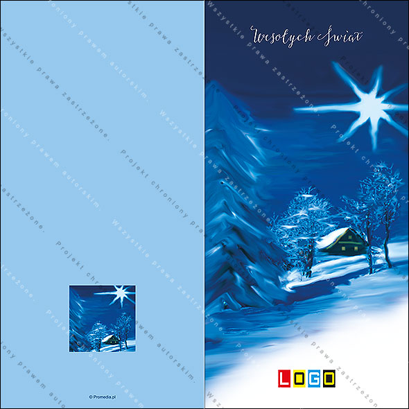 Karnet świąteczny - wzór BN3-018, strony zewnętrzne - awers