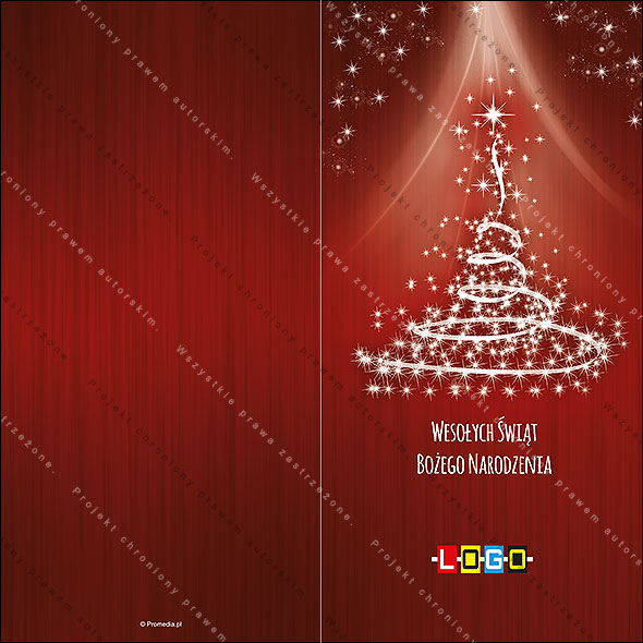 Karnet świąteczny - wzór BN3-020, strony zewnętrzne - awers