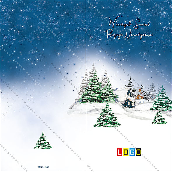 Karnet świąteczny - wzór BN3-021, strony zewnętrzne - awers
