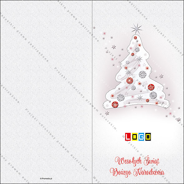 Karnet świąteczny - wzór BN3-024, strony zewnętrzne - awers