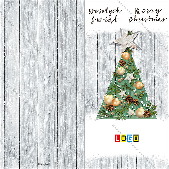 Karnet świąteczny - wzór BN3-025, strony zewnętrzne - awers