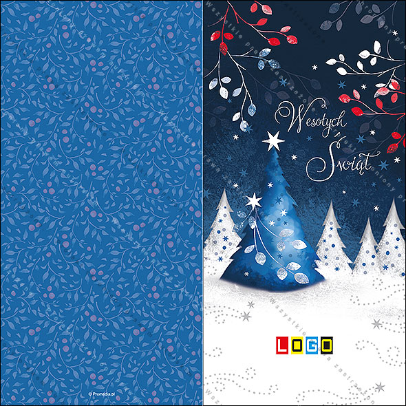 Karnet świąteczny - wzór BN3-030, strony zewnętrzne - awers
