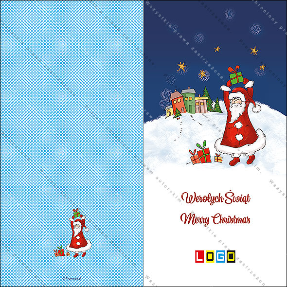 Karnet świąteczny - wzór BN3-034, strony zewnętrzne - awers