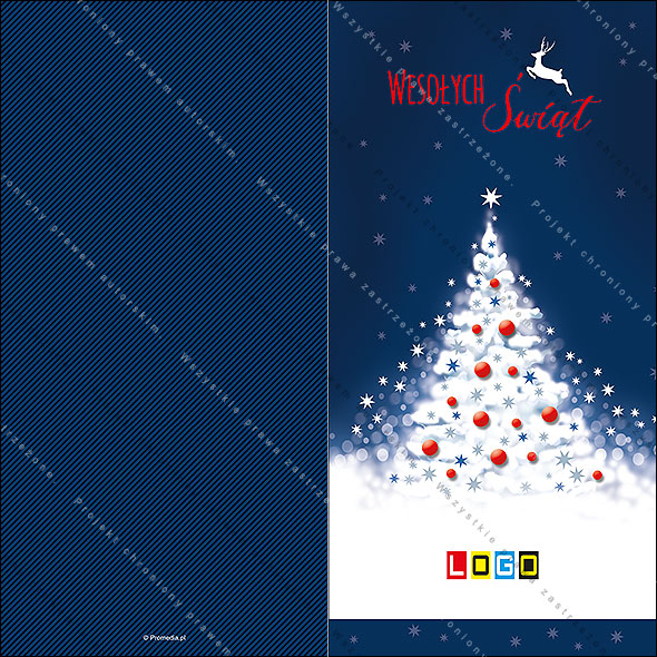 Karnet świąteczny - wzór BN3-035, strony zewnętrzne - awers