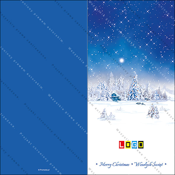 Karnet świąteczny - wzór BN3-041, strony zewnętrzne - awers