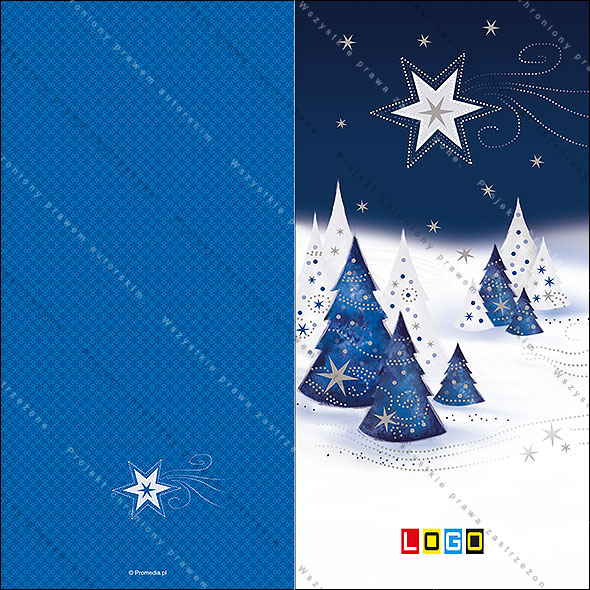 Karnet świąteczny - wzór BN3-045, strony zewnętrzne - awers