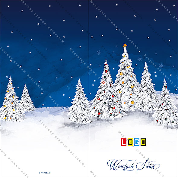 Karnet świąteczny - wzór BN3-048, strony zewnętrzne - awers