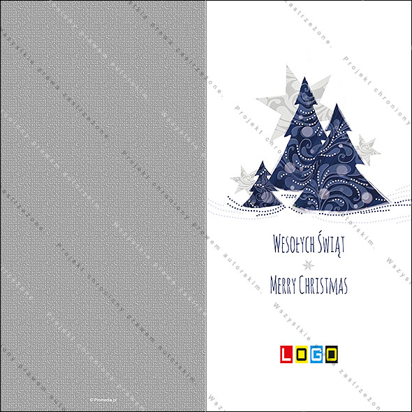 Karnet świąteczny - wzór BN3-049, strony zewnętrzne - awers