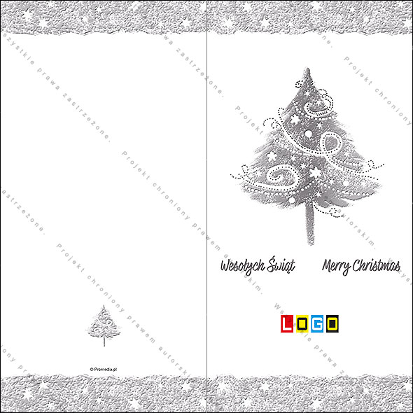 Karnet świąteczny - wzór BN3-050, strony zewnętrzne - awers