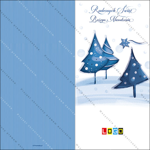 Karnet świąteczny - wzór BN3-053, strony zewnętrzne - awers