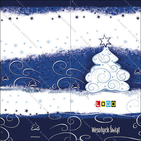 Karnet świąteczny - wzór BN3-056, strony zewnętrzne - awers