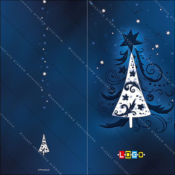 Karnet świąteczny - wzór BN3-059, strony zewnętrzne - awers