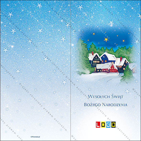 Karnet świąteczny - wzór BN3-060, strony zewnętrzne - awers
