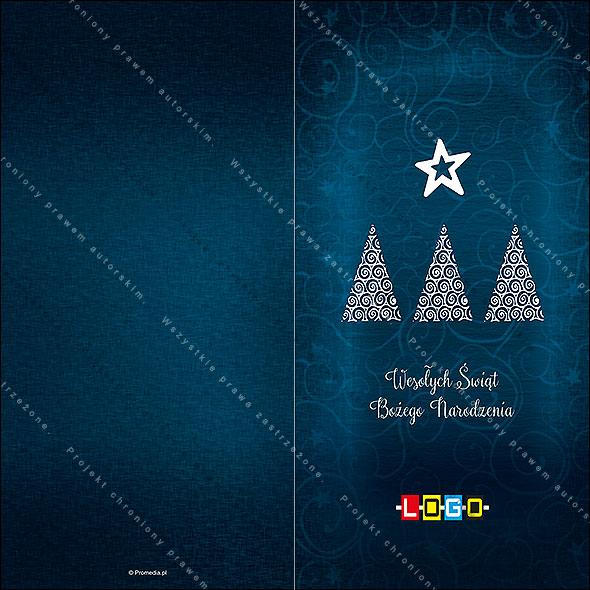 Karnet świąteczny - wzór BN3-061, strony zewnętrzne - awers