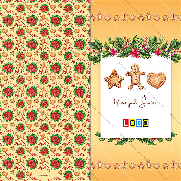 Karnet świąteczny - wzór BN3-069, strony zewnętrzne - awers