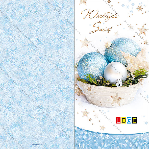 Karnet świąteczny - wzór BN3-070, strony zewnętrzne - awers