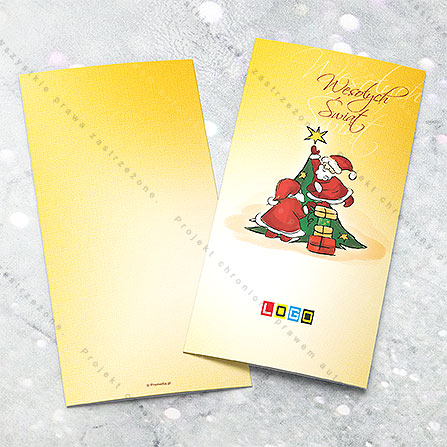 karnet świąteczny - wzór BN3-071, wizualizacja kartki świątecznej z LOGO