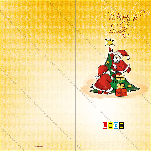 Karnet świąteczny - wzór BN3-071, strony zewnętrzne - awers