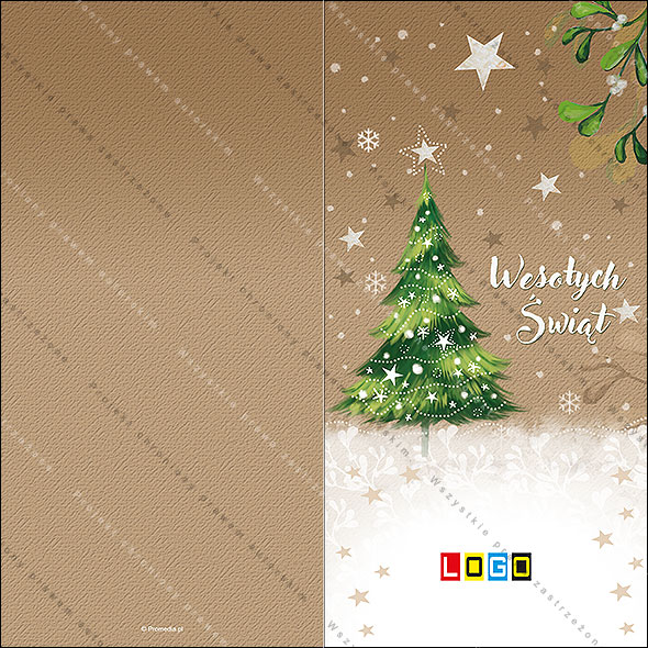 Karnet świąteczny - wzór BN3-072, strony zewnętrzne - awers